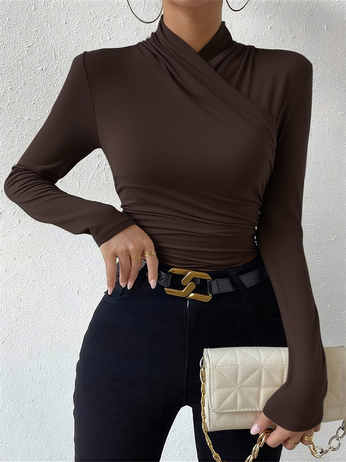 Valentina Moreau - Camiseta de cuello cruzado