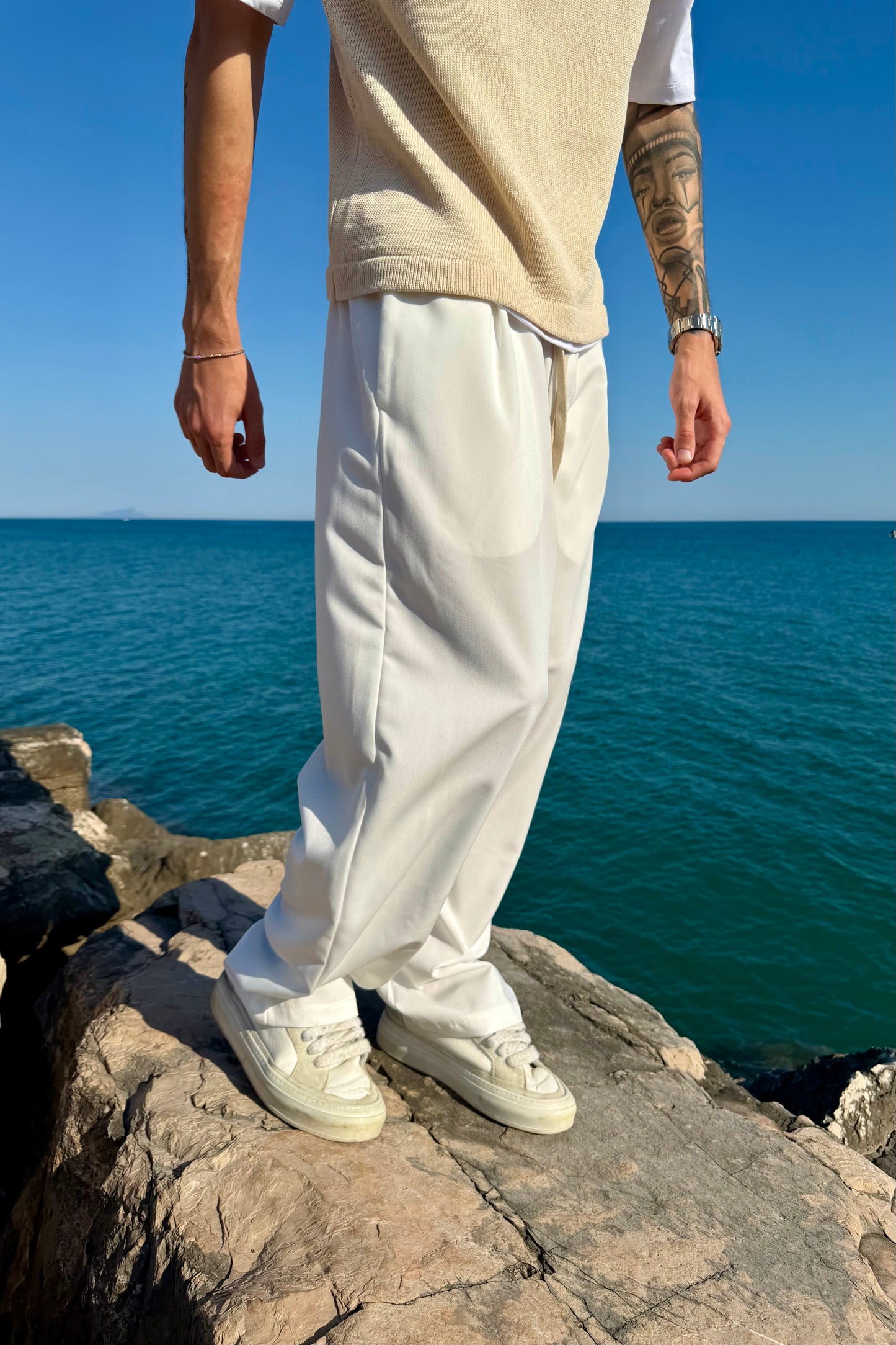 Valentina Moreau - Pantalón Elegante Blanco