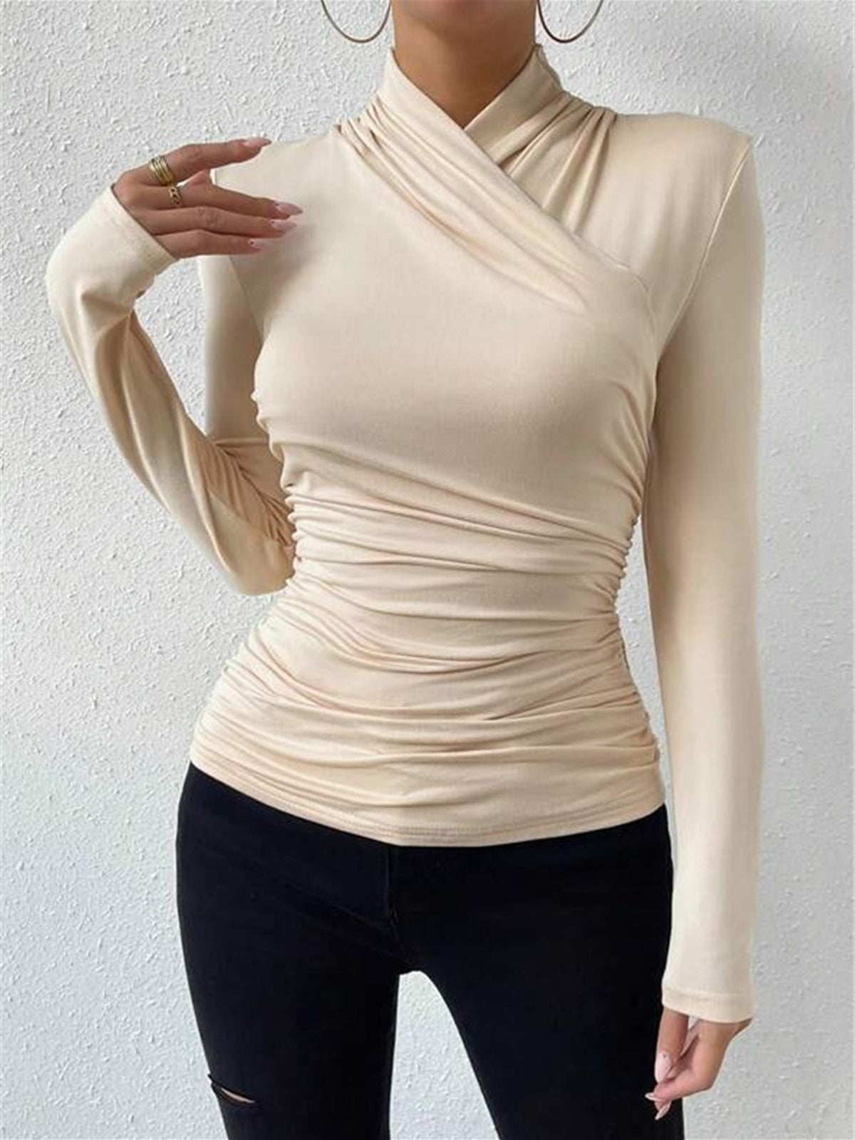 Valentina Moreau - Camiseta de cuello cruzado