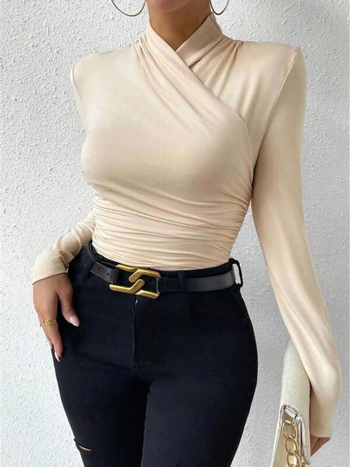 Valentina Moreau - Camiseta de cuello cruzado