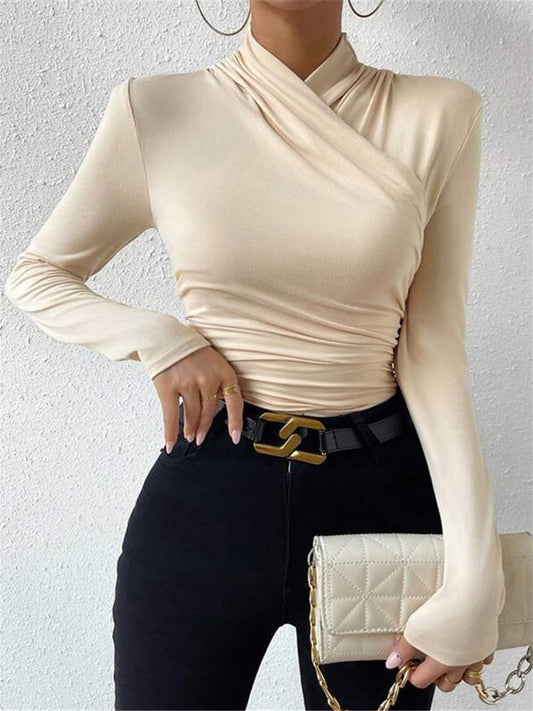 Valentina Moreau - Camiseta de cuello cruzado