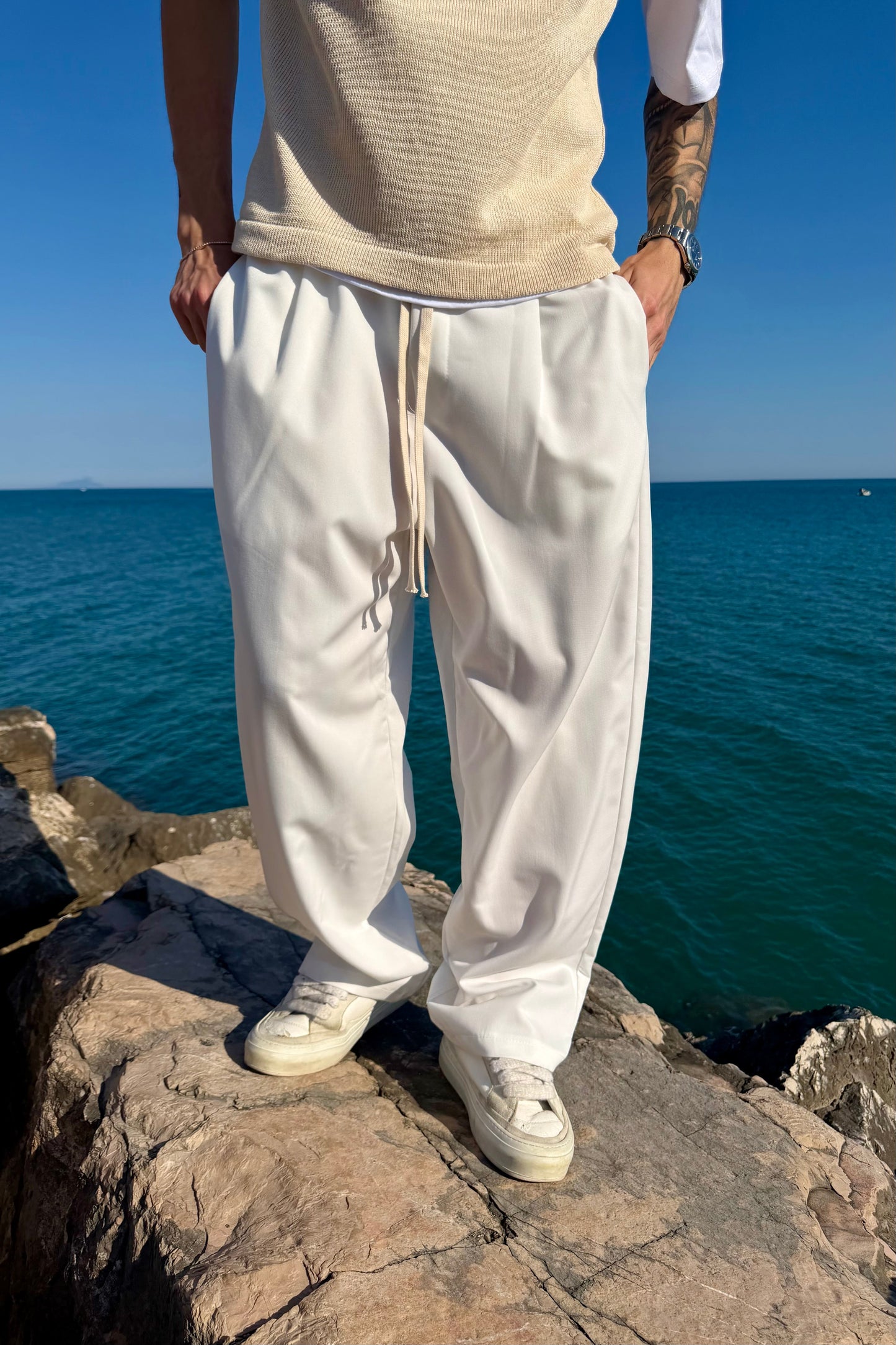 Valentina Moreau - Pantalón Elegante Blanco