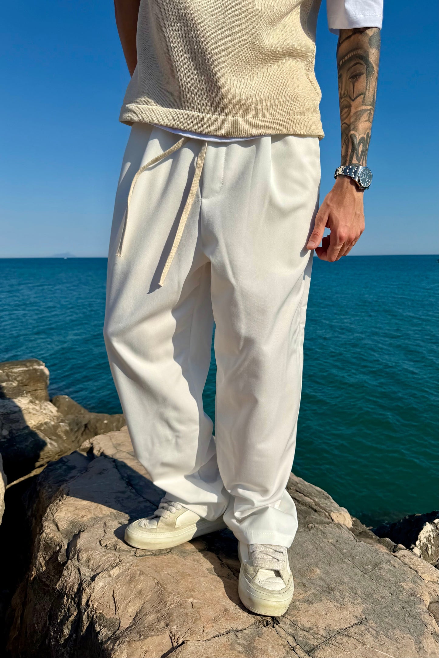 Valentina Moreau - Pantalón Elegante Blanco